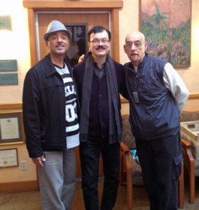 Luis Medina with John Santos and Walfredo de los Reyes, Sr